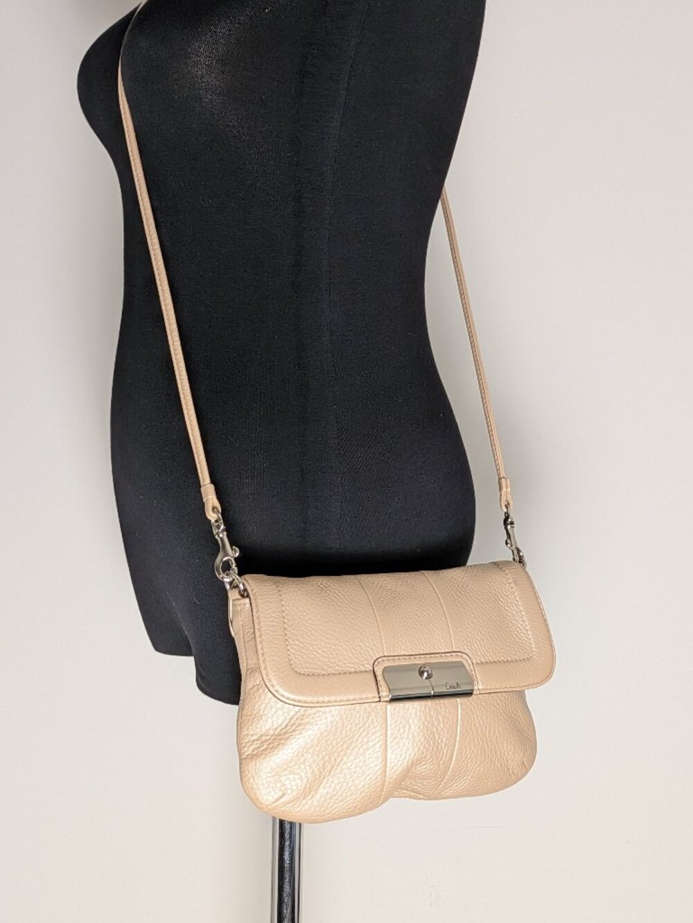 Coach Crossbody Small Kristen Creme Leather Bag